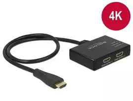audio signal - Delock 87700 HDMI skirstytuvas 1 x HDMI įvestis > 2 x HDMI išvestis 4K (Juodas) - 2 nuotrauka