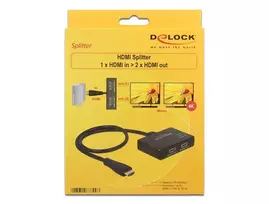audio signal - Delock 87700 HDMI skirstytuvas 1 x HDMI įvestis > 2 x HDMI išvestis 4K (Juodas) - 3 nuotrauka
