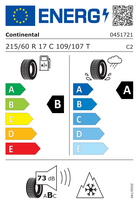 a t padangos r17 215 - Continental VanContact 4Season 215/60 R17C 109/107T Dviguba identifikacija 104H - 2 nuotrauka