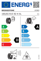 universalios padangos 185 65 r15 - Bridgestone 185/65R15 WEATHER CONTROL A005 DRIVEGUARD EVO 92H XL RFT - 2 nuotrauka