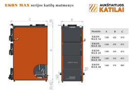 kieto kuro katilai - Kieto kuro katilas EKON-MAX, apatinio degimo, 20kW - 4 nuotrauka