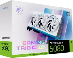msi 5080 - MSI GeForce RTX 5080 16GB Gaming Trio OC White - 9 nuotrauka