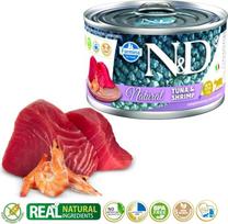 krevetes - Šlapias kačių maistas Farmina N&D Natural PND140064, tunas/krevetės, 0.14 kg - 2 nuotrauka
