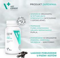 sunys - VetExpert Calm&Relax papildai šunims ir katėms, 30 kapsulių - 3 nuotrauka