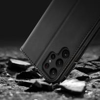 flip telefonai - Dux Ducis Hivo dėklas Samsung Galaxy S23   atverčiamas dėklas dėklas stovas RFID blokatorius juoda - 9 nuotrauka