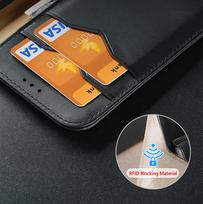 flip telefonai - Dux Ducis Hivo dėklas Samsung Galaxy S23   atverčiamas dėklas dėklas stovas RFID blokatorius juoda - 11 nuotrauka