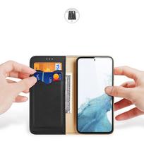 flip telefonai - Dux Ducis Hivo dėklas Samsung Galaxy S23   atverčiamas dėklas dėklas stovas RFID blokatorius juoda - 26 nuotrauka