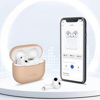 apple airpods ausines - Tech-Protect Silikoninis Dėklas Apple AirPods 4 Juodas (Black) - 5 nuotrauka