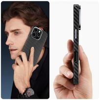 magsafe s25 ultra - Tech-Protect "Ion Carbon MagSafe Case Galaxy S25 Ultra" Black-Silver - 4 nuotrauka