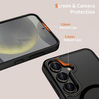 telefonas poco - Tech-Protect MagMat MagSafe Case for Xiaomi Poco F7 5G - Juodas ir Skaidrus (Black and Clear) - 4 nuotrauka