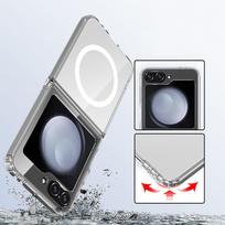 flip 7 deklas - Tech-Protect FlexAir Hybrid MagSafe dėklas Samsung Galaxy Z Flip 6 / 7 FE - Skaidrus (Transparent) - 4 nuotrauka