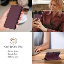 samsung telefonai - Tech-Protect Wallet Case for Samsung Galaxy A26 5G / A17 4G / 5G - Bordo (Burgundy) - 3 nuotrauka