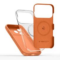 apple 17 - Tech-Protect iPhone 17 Pro Max Silicone Case with MagSafe - Oranžinis (Cosmic Orange) - 3 nuotrauka