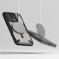 oneplus 15 deklas - Ringke Fusion X Magnetinis MagSafe Dėklas OnePlus 15 - Skaidrus Juodas (Clear Black) - 4 nuotrauka