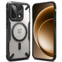 oneplus 15 deklas - Ringke Fusion X Magnetinis MagSafe Dėklas OnePlus 15 - Skaidrus Juodas (Clear Black) - 7 nuotrauka