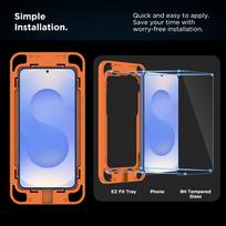 samsung 43 - Tech-Protect "Quick Set+" Grūdintas stiklas 2 vnt. Samsung Galaxy S25+ - Skaidrus (Transparent) - 5 nuotrauka