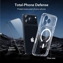 iphone telefonai - ESR "Classic Hybrid MagSafe & Tempered Glass Case for Apple iPhone 17 Pro" Skaidrus (Clear) - 5 nuotrauka