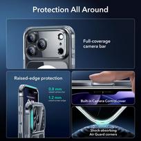 iphone telefonai - ESR "Classic Hybrid MagSafe & Tempered Glass Case for Apple iPhone 17 Pro" Skaidrus (Clear) - 7 nuotrauka