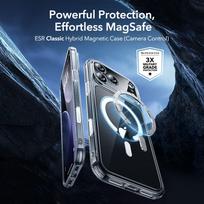 iphone telefonai - ESR "Classic Hybrid MagSafe & Tempered Glass Case for Apple iPhone 17 Pro" Skaidrus (Clear) - 8 nuotrauka