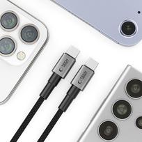 laidai 3a - Tech-Protect UltraBoost DNA USB-C PD60W/3A kabelis 25cm - Pilkas (Grey) - 5 nuotrauka