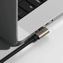 usb c 3 2 gen 2 kabelis - Ringke 3.2 gen. 2x2 USB-C, PD 3.1 240W 2m kampinis kabelis Juodas (Black) - 5 nuotrauka