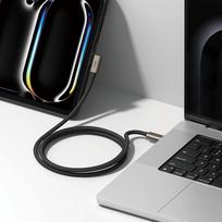 usb c 3 2 gen 2 kabelis - Ringke 3.2 gen. 2x2 USB-C, PD 3.1 240W 2m kampinis kabelis Juodas (Black) - 6 nuotrauka