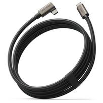 usb c 3 2 gen 2 kabelis - Ringke 3.2 gen. 2x2 USB-C, PD 3.1 240W 2m kampinis kabelis Juodas (Black) - 9 nuotrauka