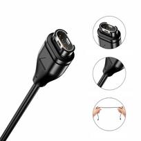 garmin pakrovejai - Tech-Protect MC04 UltraBoost USB-A kabelis Garmin laikrodžiui 1m - Juodas (Black) - 4 nuotrauka