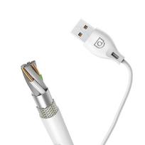 micro data usb cable - Dudao Micro USB data charging cable 2.4A 2m White - 7 nuotrauka