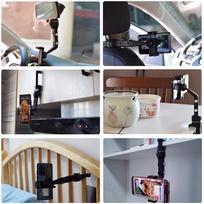 holderai - Hurtel Rearview Mirror Phone Holder Black - 9 nuotrauka