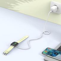 usb c kabelus - Tech-Protect "UltraBoost USB-C belaidis įkroviklis Apple Watch" Baltas (White) - 3 nuotrauka
