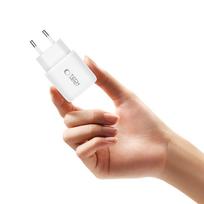 usb a usb c pakrovejas - Tech-Protect NCA30 PD 30W QC3.0 USB-A / USB-C sieninis įkroviklis + USB-C / Lightning laidas 100 cm - Baltas (White) - 8 nuotrauka
