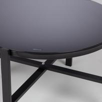 lauko stalas ir kedes - Lauko baldų komplektas CANAAN Stalas, sofa ir 2 kėdės Juoda - 7 nuotrauka