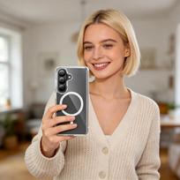 a56 samsung telefonas - Tech-Protect FlexAir Hybrid MagSafe Dėklas Samsung Galaxy A36 / A56 / A37 5G - Skaidrus (Transparent) - 4 nuotrauka