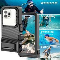 vandeniui atsparus deklas - Tech-Protect IPX8 Pro Vandeniui Atsparus Telefono Dėklas - Pilkas ir Juodas (Gray and Black) - 4 nuotrauka