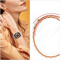 watch 10 - Tech-Protect watch strap Nylon Pro Apple Watch 42/44/45/49mm, orange | 9490713928356 - 5 nuotrauka