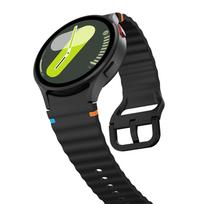 watch 4 pro - Tech-Protect watch strap Silicone Sport Samsung Galaxy Watch 4/5/5 Pro/6/7/FE, juodas (Black) - 4 nuotrauka
