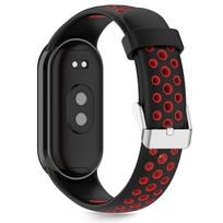 apyranke band - Tech-Protect IconBand Air dirželis Xiaomi Smart Band 8 / 9 / 10 / NFC - Juodas ir Raudonas (Black and Red) - 6 nuotrauka