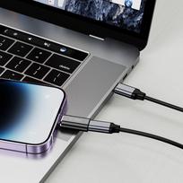 lizdo adapteris - Tech Protect Žaibo (vyriškas) / USB-C (moteriškas) adapteris – juodas - 3 nuotrauka