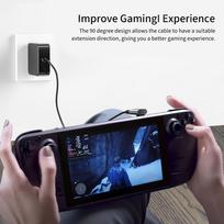 usb c kampinis - Tech-Protect Ultraboost AA02 USB-C kampinis adapteris Pilkas (Gray) - 3 nuotrauka