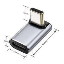 usb c kampinis - Tech-Protect Ultraboost AA02 USB-C kampinis adapteris Pilkas (Gray) - 5 nuotrauka