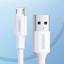 laidai 3a - Ugreen US289 60143 USB-A į micro USB kabelis 2m Baltas (White) - 7 nuotrauka