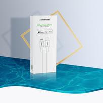 usb type c laidas - Ugreen USB Type to C Lightning MFI cable 3A 18W, 1m White - 2 nuotrauka