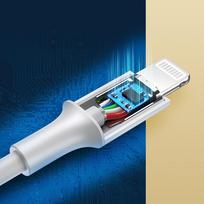 usb type c laidas - Ugreen USB Type to C Lightning MFI cable 3A 18W, 1m White - 8 nuotrauka