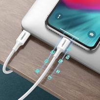 usb type c laidas - Ugreen USB Type to C Lightning MFI cable 3A 18W, 1m White - 9 nuotrauka