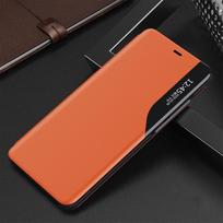 tips - Hurtel Eco Leather View Case iPhone 13 Pro Oranžinis (Orange) - 2 nuotrauka