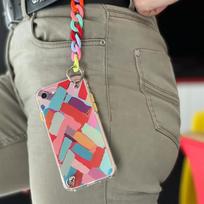 telefono pakabukas - Hurtel Spalvotas elastingas dėklas su grandinėlės pakabuku, skirtas iPhone 13 Pro - 6 nuotrauka