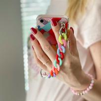 telefono pakabukas - Hurtel Spalvotas elastingas dėklas su grandinėlės pakabuku, skirtas iPhone 13 Pro - 9 nuotrauka