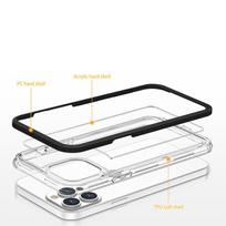 remantuoja telefonus - Clear 3in1 case for iPhone 14 Plus silicone cover with frame black - 2 nuotrauka