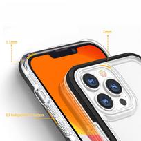 remantuoja telefonus - Clear 3in1 case for iPhone 14 Plus silicone cover with frame black - 5 nuotrauka